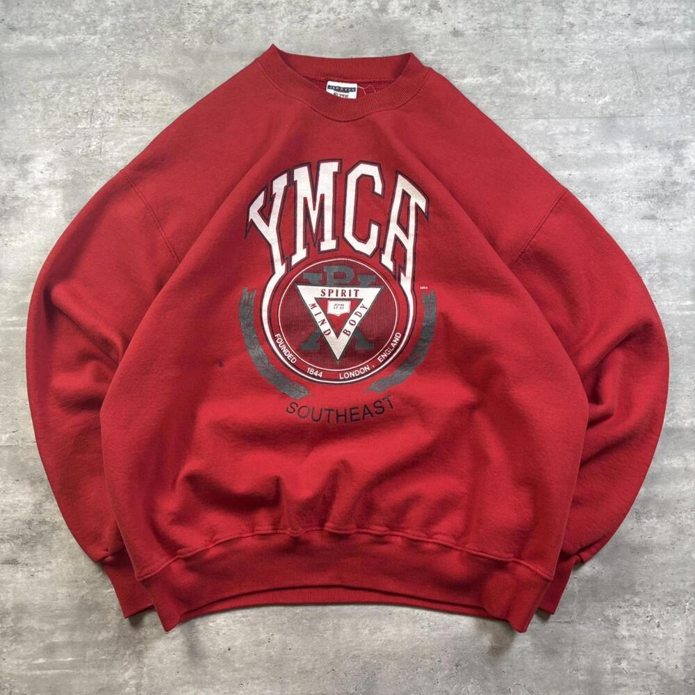 Vintage Red 90’s YMCA Graphic Crewneck Sweater